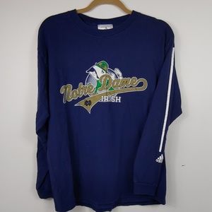 Notre Dame Adidas sz L Long Sleeve Tee  (C)